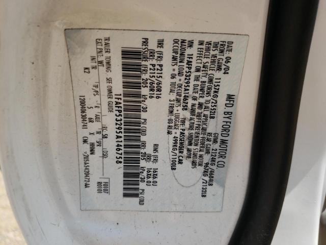 Photo 10 from auction – 2005 FORD TAURUS SE with VIN 1FAFP53295A146758