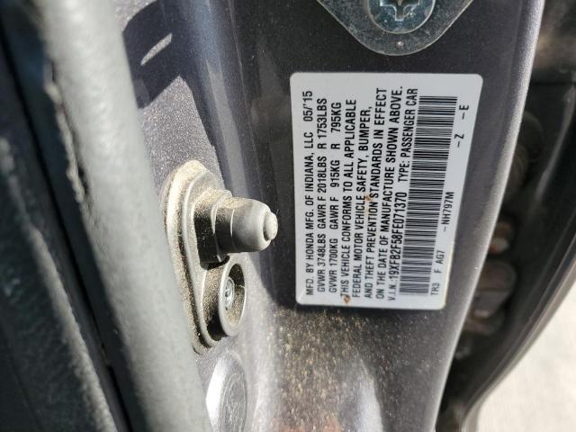 Photo 10 from auction – 2015 HONDA CIVIC LX with VIN 19XFB2F58FE071370