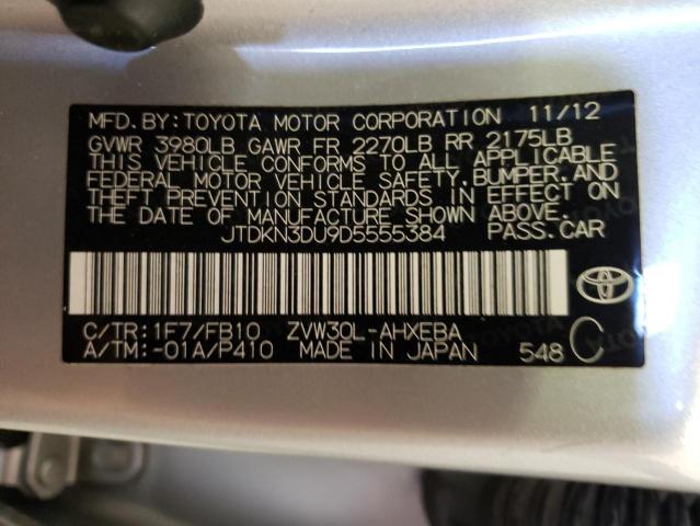 Photo 10 from auction – 2013 TOYOTA PRIUS with VIN JTDKN3DU9D5555384