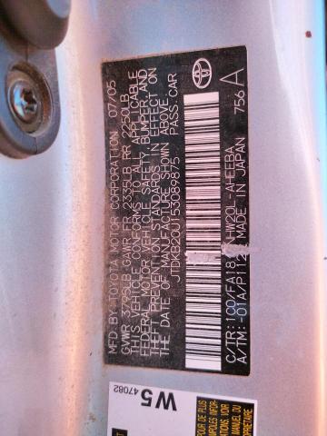 Photo 10 from auction – 2005 TOYOTA PRIUS with VIN JTDKB20U153089875