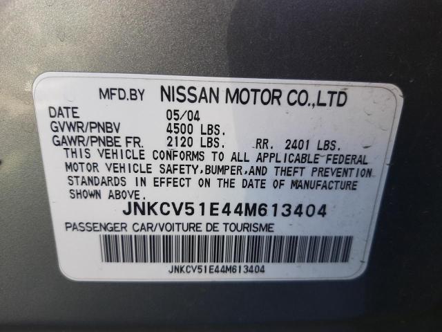 Photo 10 from auction – 2004 INFINITI G35 with VIN JNKCV51E44M613404