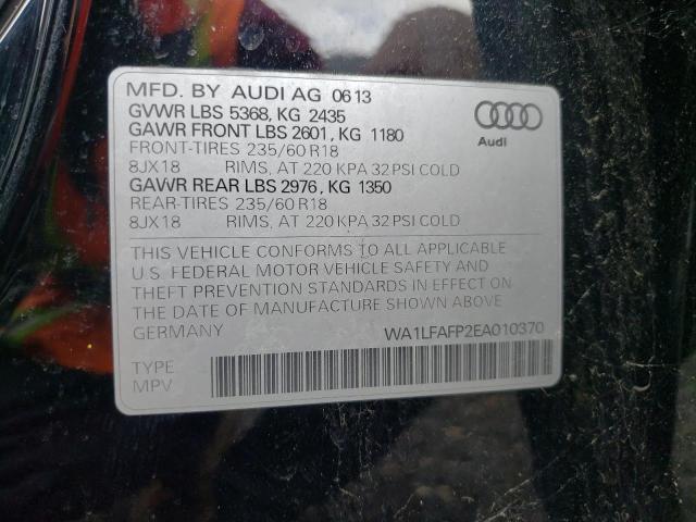 Photo 10 from auction – 2014 AUDI Q5 PREMIUM with VIN WA1LFAFP2EA010370