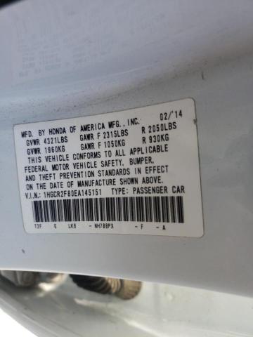 Photo 10 from auction – 2014 HONDA ACCORD EXL with VIN 1HGCR2F80EA145151