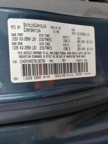 Photo 10 from auction – 2007 DODGE GRAND CARA with VIN 1D4GP24R27B136758