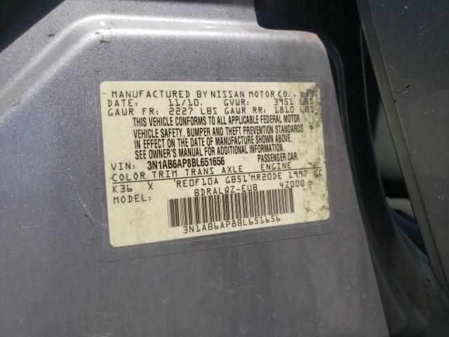 Photo 10 from auction – 2011 NISSAN SENTRA 2.0 with VIN 3N1AB6AP8BL651656