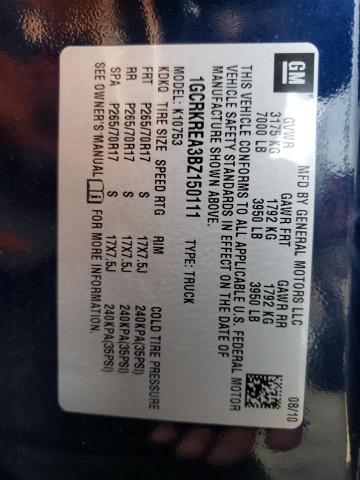 Photo 10 from auction – 2011 CHEVROLET SILVERADO with VIN 1GCRKREA3BZ150111