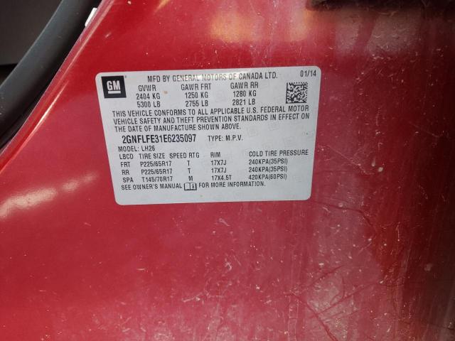 Photo 10 from auction – 2014 CHEVROLET EQUINOX LT with VIN 2GNFLFE31E6235097