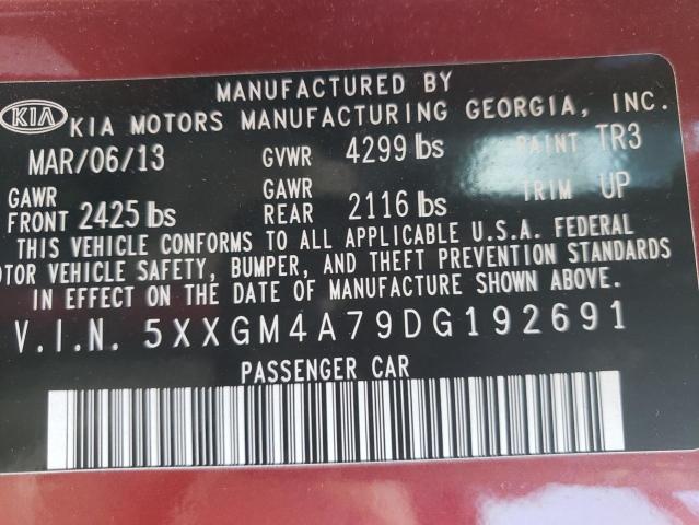 Photo 10 from auction – 2013 KIA OPTIMA LX with VIN 5XXGM4A79DG192691