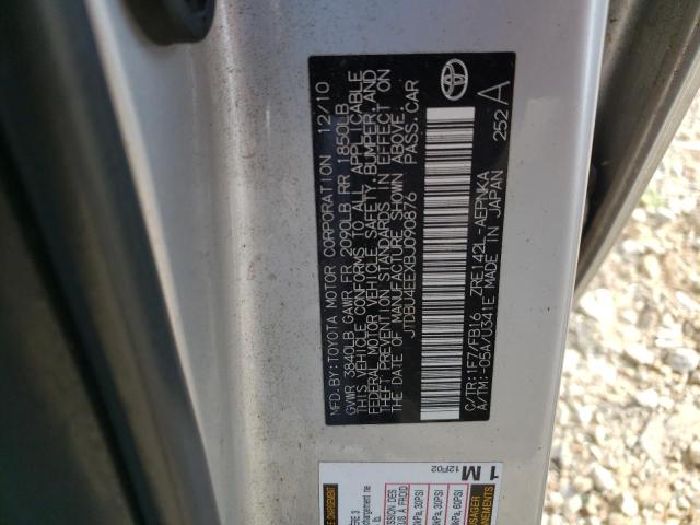 Photo 10 from auction – 2011 TOYOTA COROLLA BA with VIN JTDBU4EEXBJ090876