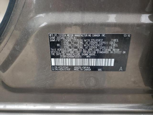 Photo 10 from auction – 2011 TOYOTA RAV4 with VIN 2T3BF4DV6BW105970