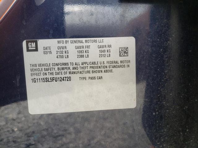 Photo 10 from auction – 2015 CHEVROLET IMPALA LT with VIN 1G1115SL5FU124720