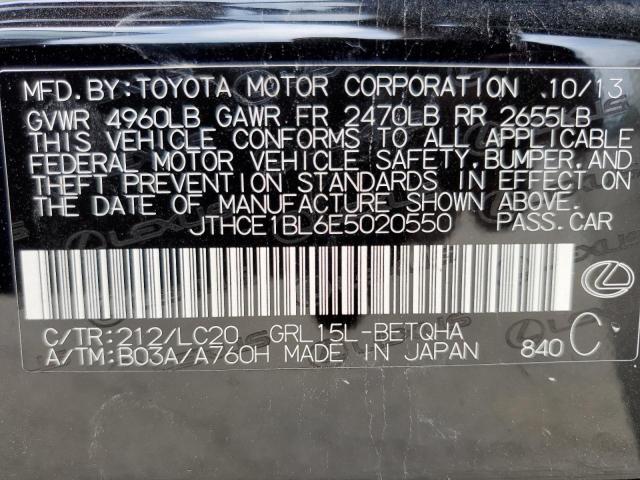 Photo 10 from auction – 2014 LEXUS GS 350 with VIN JTHCE1BL6E5020550