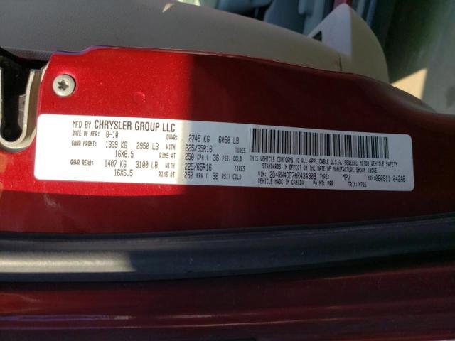 Photo 10 from auction – 2010 DODGE GRAND CARA with VIN 2D4RN4DE7AR434903