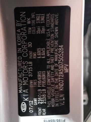 Photo 10 from auction – 2013 KIA SOUL with VIN KNDJT2A51D7505284
