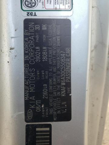 Photo 10 from auction – 2012 KIA FORTE SX with VIN KNAFW6A30C5508347