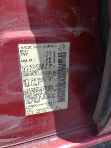 Photo 10 from auction – 2017 NISSAN FRONTIER S with VIN 1N6AD0EV4HN759467