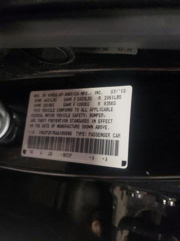 Photo 10 from auction – 2010 HONDA ACCORD EX with VIN 1HGCP2F76AA180686