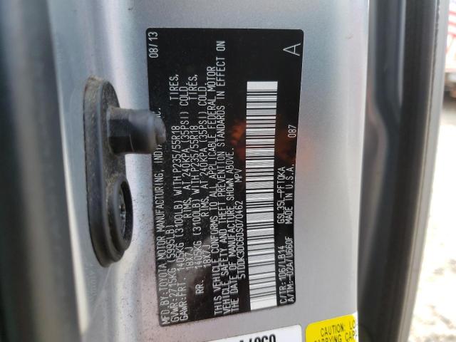 Photo 10 from auction – 2013 TOYOTA SIENNA XLE with VIN 5TDDK3DC6DS070462