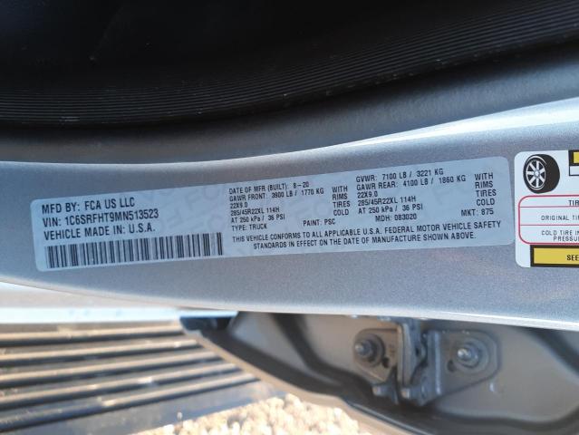 Photo 10 from auction – 2021 RAM 1500 LIMIT with VIN 1C6SRFHT9MN513523