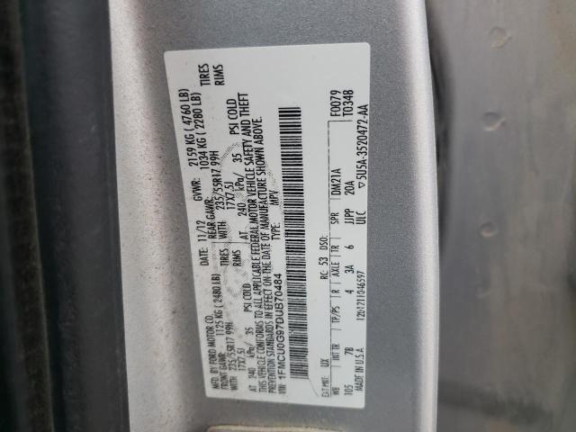 Photo 10 from auction – 2013 FORD ESCAPE SE with VIN 1FMCU0G97DUB70484