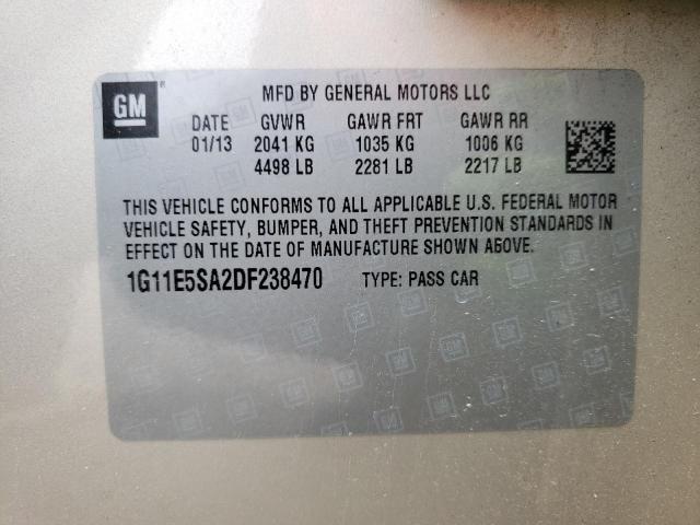 Photo 10 from auction – 2013 CHEVROLET MALIBU 2LT with VIN 1G11E5SA2DF238470