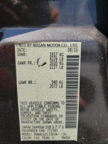 Photo 10 from auction – 2016 NISSAN ALTIMA 2.5 with VIN 1N4AL3AP6GN385771