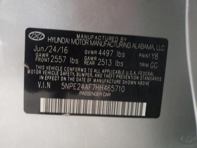 Photo 10 from auction – 2017 HYUNDAI SONATA SE with VIN 5NPE24AF7HH465710