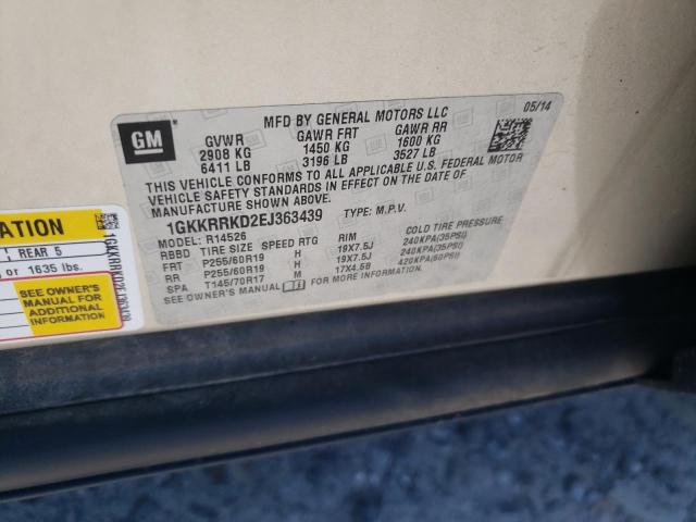 Photo 10 from auction – 2014 GMC ACADIA with VIN 1GKKRRKD2EJ363439