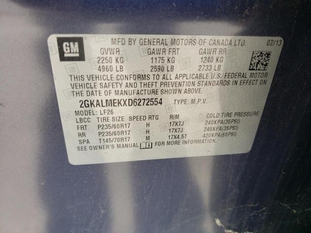 Photo 10 from auction – 2013 GMC TERRAIN SL with VIN 2GKALMEKXD6272554