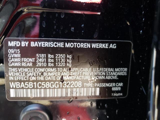 Photo 10 from auction – 2016 BMW 535 I with VIN WBA5B1C58GG132208