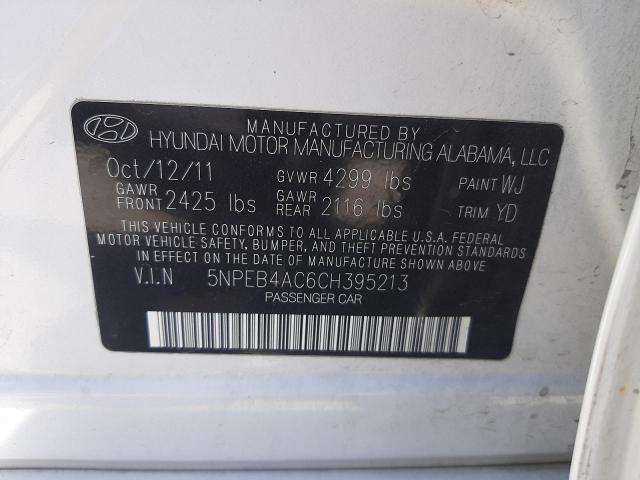 Photo 10 from auction – 2012 HYUNDAI SONATA GLS with VIN 5NPEB4AC6CH395213