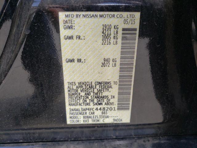 Photo 10 from auction – 2015 NISSAN ALTIMA 2.5 with VIN 1N4AL3AP4FC448201