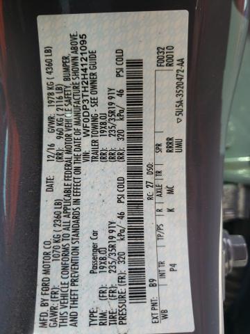 Photo 10 from auction – 2017 FORD FOCUS RS with VIN WF0DP3TH2H4121095