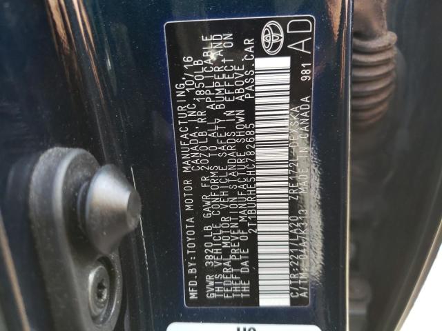 Photo 10 from auction – 2017 TOYOTA COROLLA L with VIN 2T1BURHE5HC782685