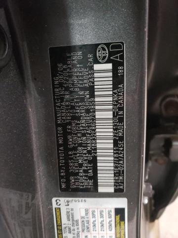Photo 10 from auction – 2006 TOYOTA COROLLA CE with VIN 2T1BR32E86C701859