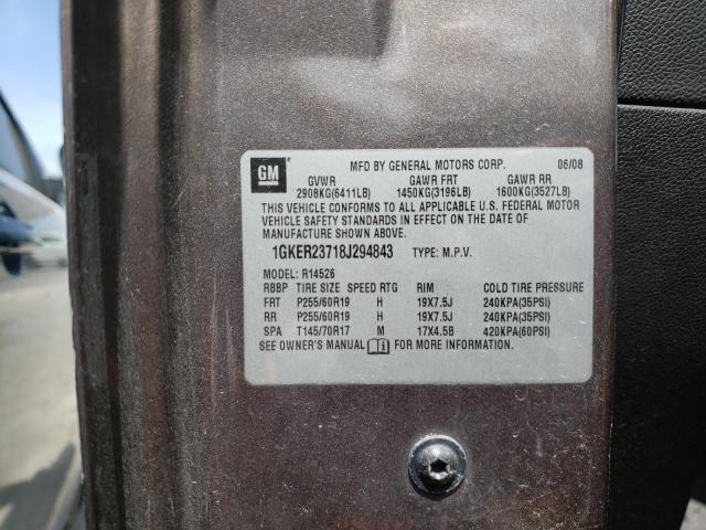 Photo 10 from auction – 2008 GMC ACADIA SLT with VIN 1GKER23718J294843