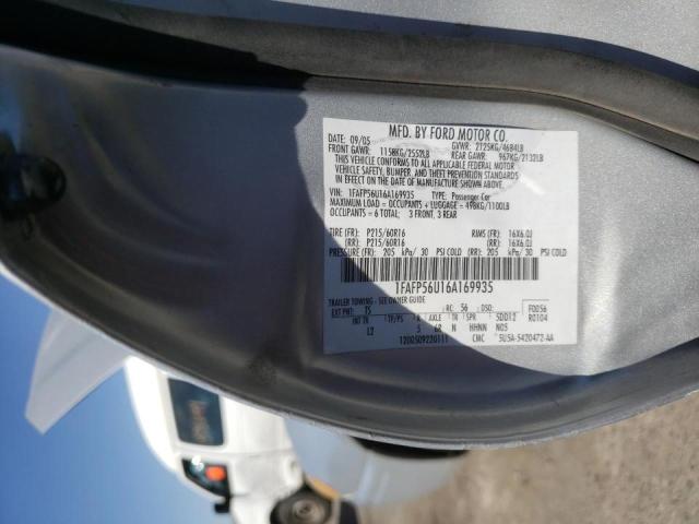 Photo 10 from auction – 2006 FORD TAURUS SEL with VIN 1FAFP56U16A169935