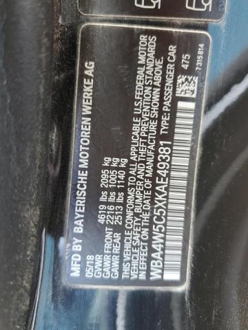 Photo 10 from auction – 2019 BMW 430XI with VIN WBA4W5C5XKAE49381