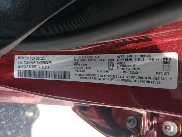 Photo 10 from auction – 2021 RAM 1500 BIG H with VIN 1C6RREFT5MN660479