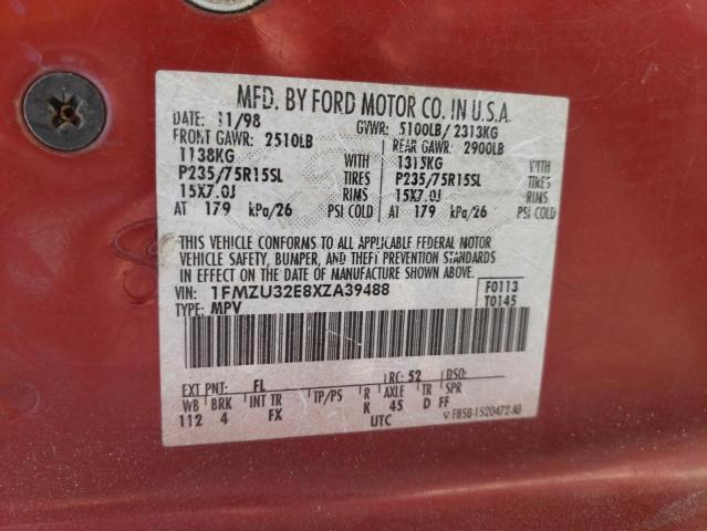 Photo 10 from auction – 1999 FORD EXPLORER with VIN 1FMZU32E8XZA39488