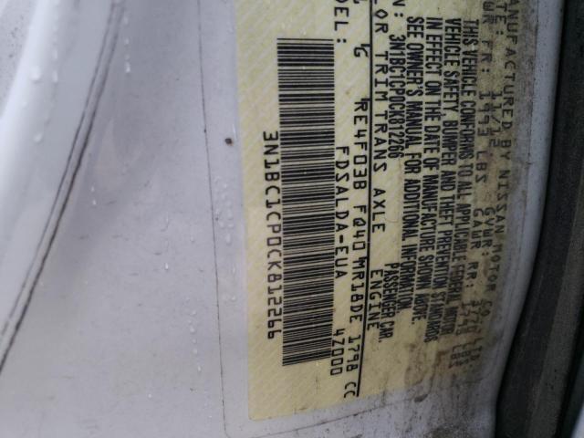 Photo 10 from auction – 2012 NISSAN VERSA S with VIN 3N1BC1CP0CK812266