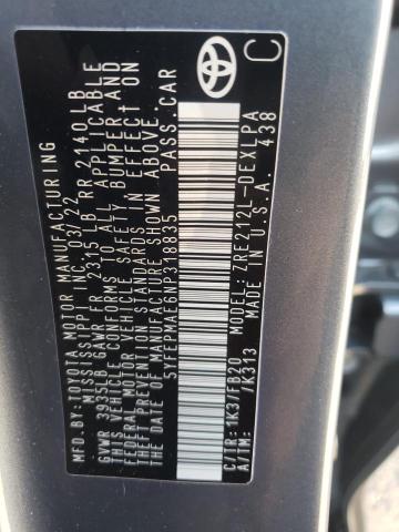 Photo 10 from auction – 2022 TOYOTA COROLLA LE with VIN 5YFEPMAE6NP318835