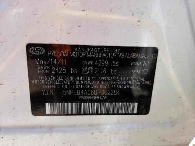 Photo 10 from auction – 2011 HYUNDAI SONATA GLS with VIN 5NPEB4AC6BH302284
