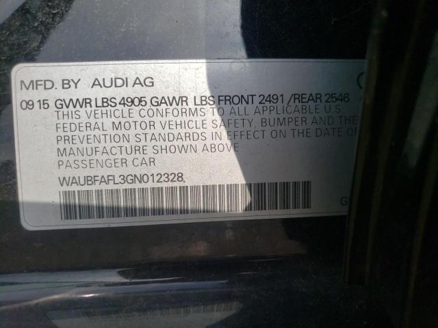 Photo 10 from auction – 2016 AUDI A4 PREMIUM with VIN WAUBFAFL3GN012328