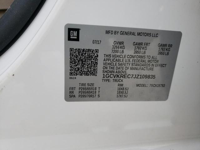 Photo 10 from auction – 2018 CHEVROLET SILVERADO with VIN 1GCVKREC7JZ109835