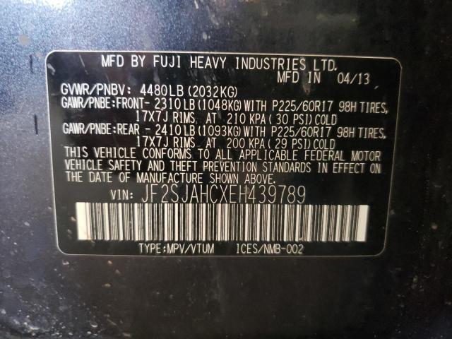 Photo 10 from auction – 2014 SUBARU FORESTER 2 with VIN JF2SJAHCXEH439789