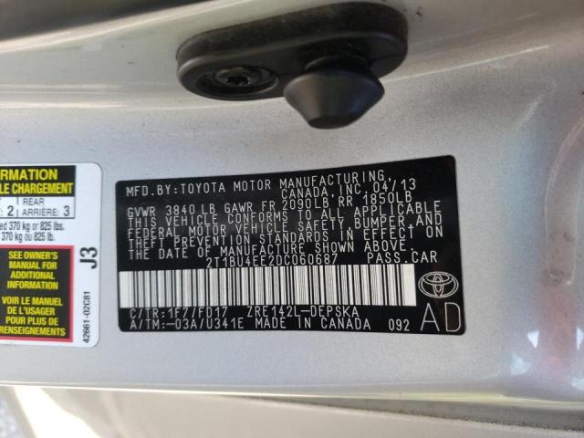 Photo 10 from auction – 2013 TOYOTA COROLLA with VIN 2T1BU4EE2DC060687