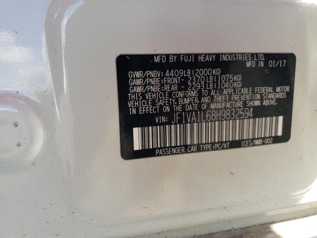 Photo 10 from auction – 2017 SUBARU WRX LIMITE with VIN JF1VA1L68H9832594