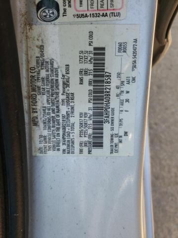 Photo 10 from auction – 2011 FORD FUSION SE with VIN 3FAHP0HA0BR218587