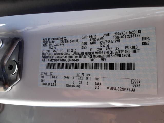Photo 10 from auction – 2017 FORD ESCAPE S with VIN 1FMCU0F70HUB44640